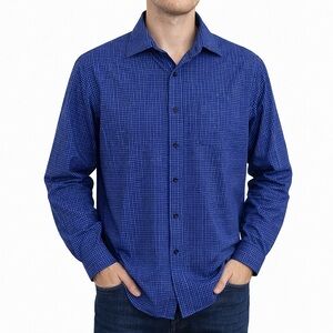 Men's Blue Checkered Shirt